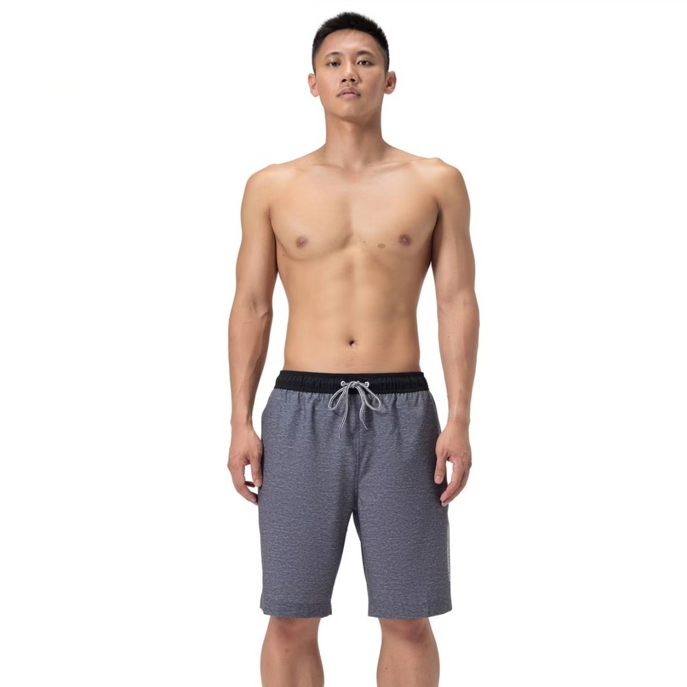 Speedo Men's Heather Gray 4 Way Comfort Stretch Swim Trunks Size XL